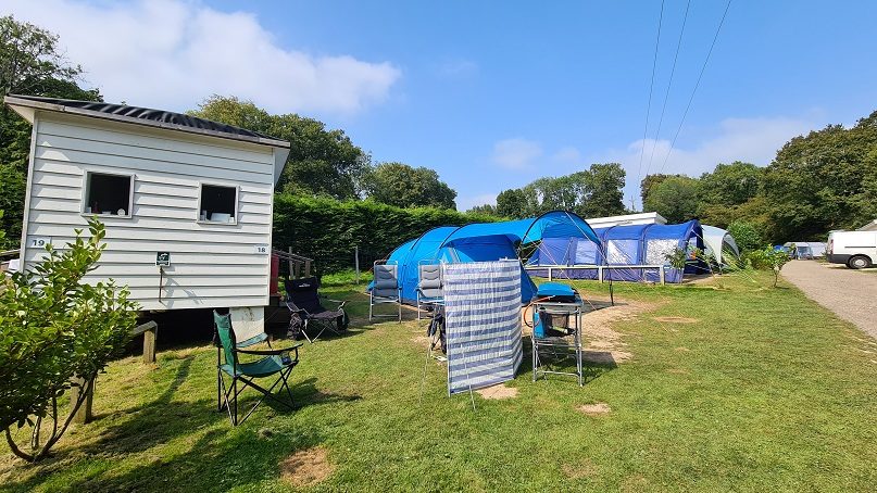 Private Bathroom Pitches at Bluebell Coppice near Battle and Hastings East Sussex